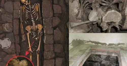 In 2010, archaeologists found the 1,300-year-old remains of a woman, estimated to be between 25-35 years old, with a peculiar hole at the top of her skull, notably having undergone a phenomenon known as a “coffin birth”.