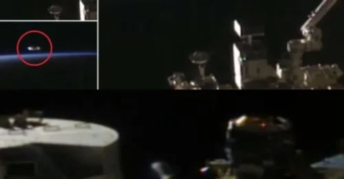 A strange, transparent cylinder drifted past the ISS on live feed—now theorists ask, is NASA hiding the truth?