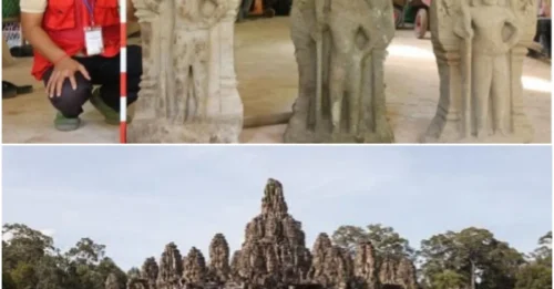 Unearthed: Multiple 11th-Century ‘Door Guardian’ Statues at Angkor Thom