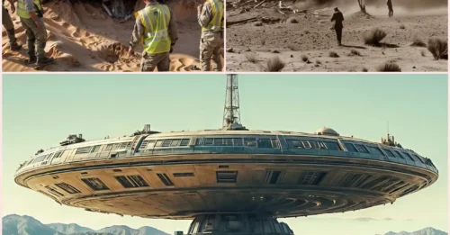 Giant UFO Crashes in the Desert: A Mobile Base for an Alien Family Uncovered?