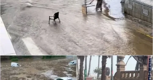 Las carreteras se convierten en ríos mientras España, afectada por las inundaciones, lidia con enormes torrentes de agua y tormentas eléctricas en medio de la 