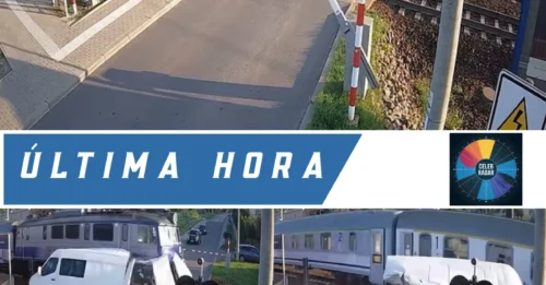 Un conductor engaña a la muerte cuando su camioneta es destruida por un tren después de que él intentara saltarse un semáforo en rojo (¿pero puedes ver la forma tan sencilla en que podría haber escapado?)