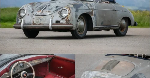 Un Porsche oxidado de los años 50 languideció en un granero durante más de 60 años y se espera que se venda por la friolera de 400.000 libras.