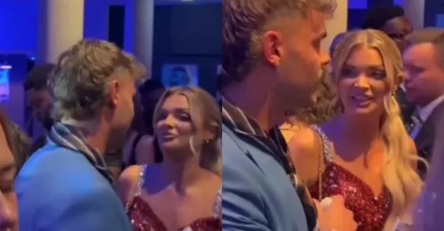 Watch The Moment Love Island's Bitter Exes Harry and Helena Come Face-To-Face In A Tense Reunion - Their First Time Speaking Since The Villa Cheating Scandal.