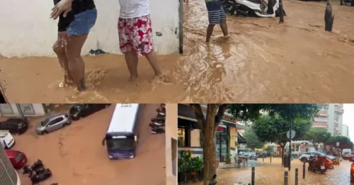 Ibiza se convierte en un infierno mientras británicos horrorizados ven contenedores flotando en la calle
