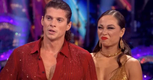 Mic 'exposes' the moment Katya Jones whispered a forbidden thing to Lewis Cope, forcing her to hastily utter an urgent apology!