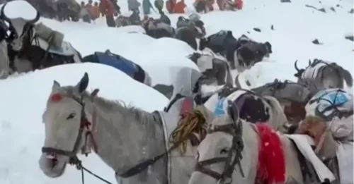 Cientos de escaladores rescatados del Monte Everest tras una gran tormenta de nieve