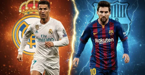 Messi or Ronaldo — who ruled El Clásico? Two legends, two worlds, one golden era.