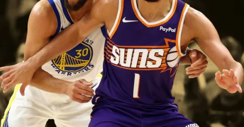 VIRAL CLIP: Stephen Curry And Devin Booker Both Plead With Refs After Wild Foul Sequence