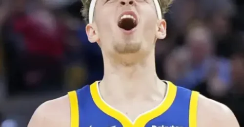 BOMBSHELL: Brandin Podziemski reacts in just FIVE words after starring in upset win over the Denver Nuggets