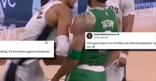 BOMBSHELL IN BOSTON: WE HAVE THE FOOTAGE! Wembanyama Gets Away with MURDER on Tatum—Refs MISS Obvious Shove as Celtics Fans ERUPT.