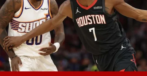 Durant BACK IN PHOENIX as Rockets trade rumors resurface – The 30,000-point scorer COULD STILL BE ON THE MOVE.