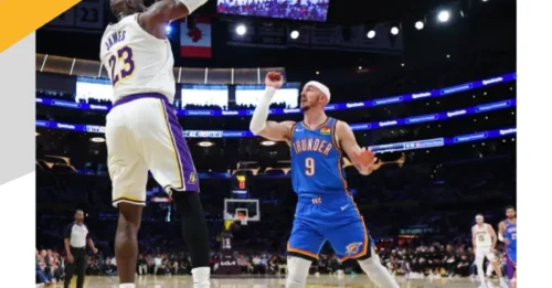 NBA DROP A BOMBSHELL: NBA World Reacts To LeBron James’ Performance In Thunder-Lakers Game